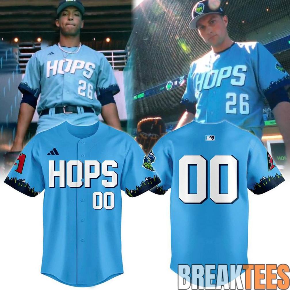 Hillsboro Hops Sky Blue Custom Jersey