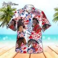 Horse In American Flag Patterns Hawaiian Shirt