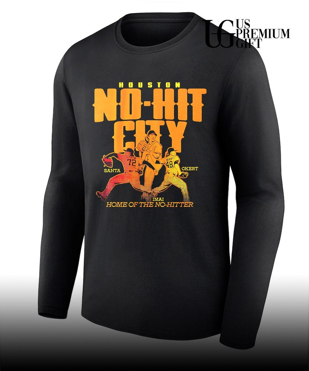Houston No-No City Tatsuya Imai Steven Okert and Alimber Santa Houston Astros MLB Home of the no hitter shirt