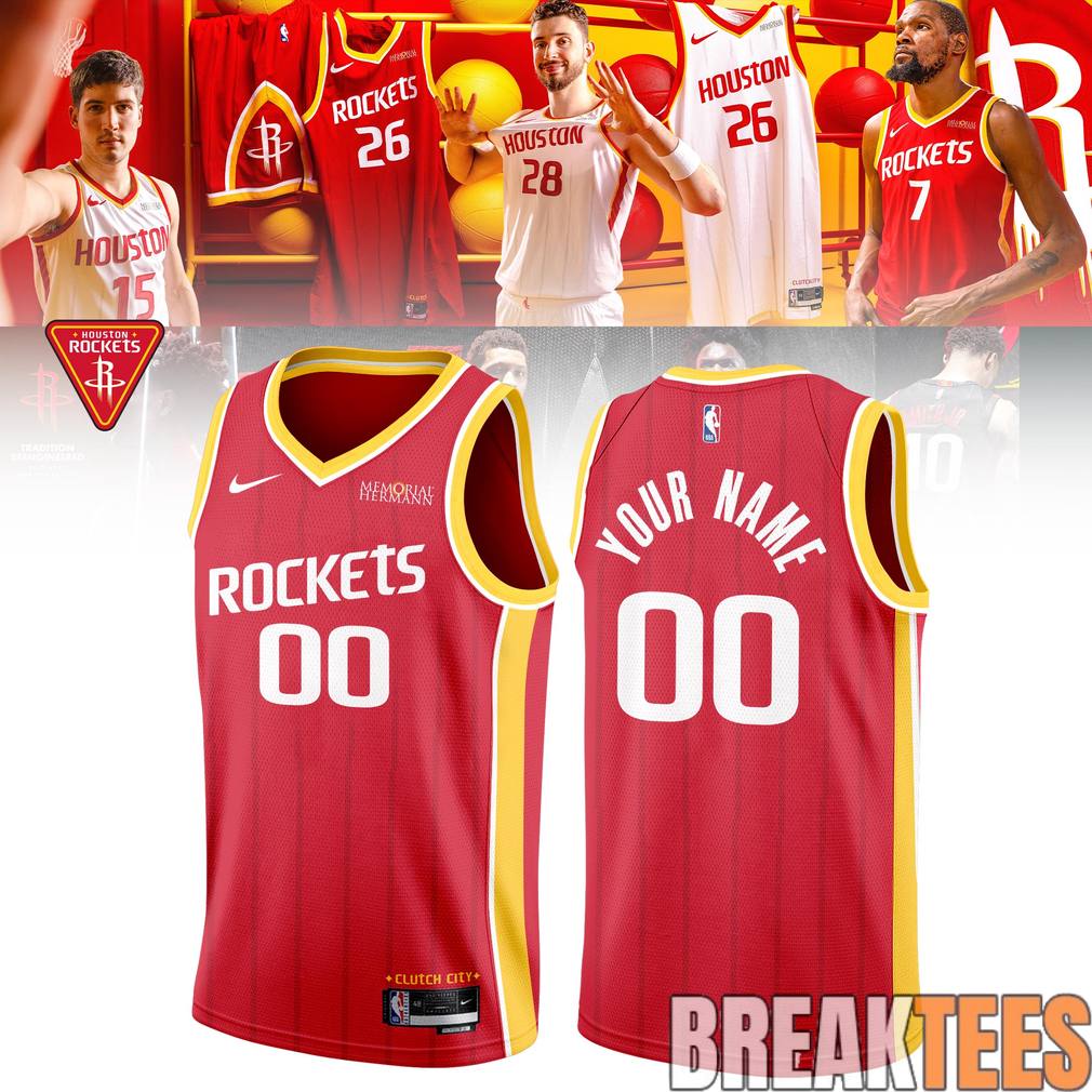 Houston Rockets New 2026 Custom Red Basketball Jersey