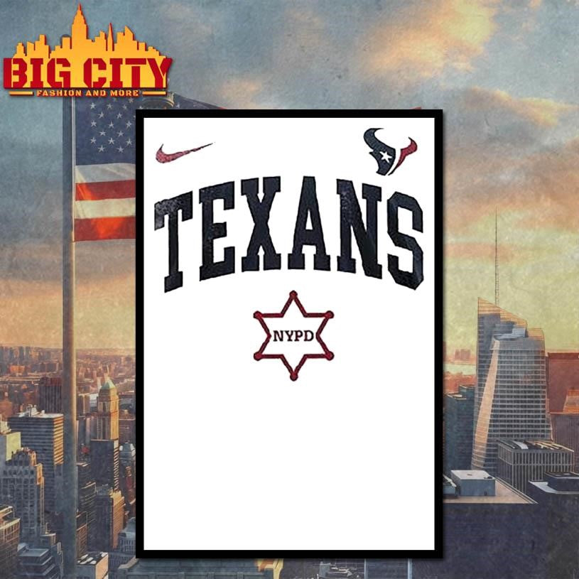 Houston Texans Nypd 180th Anniversary Logo Shirt