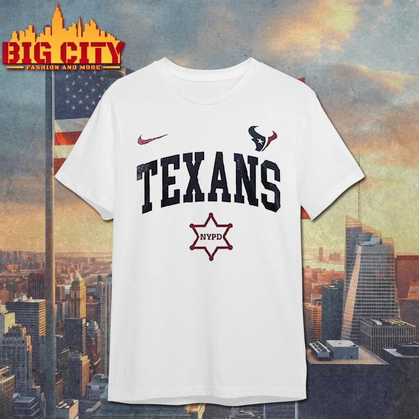 Houston Texans Nypd 180th Anniversary Logo Shirt