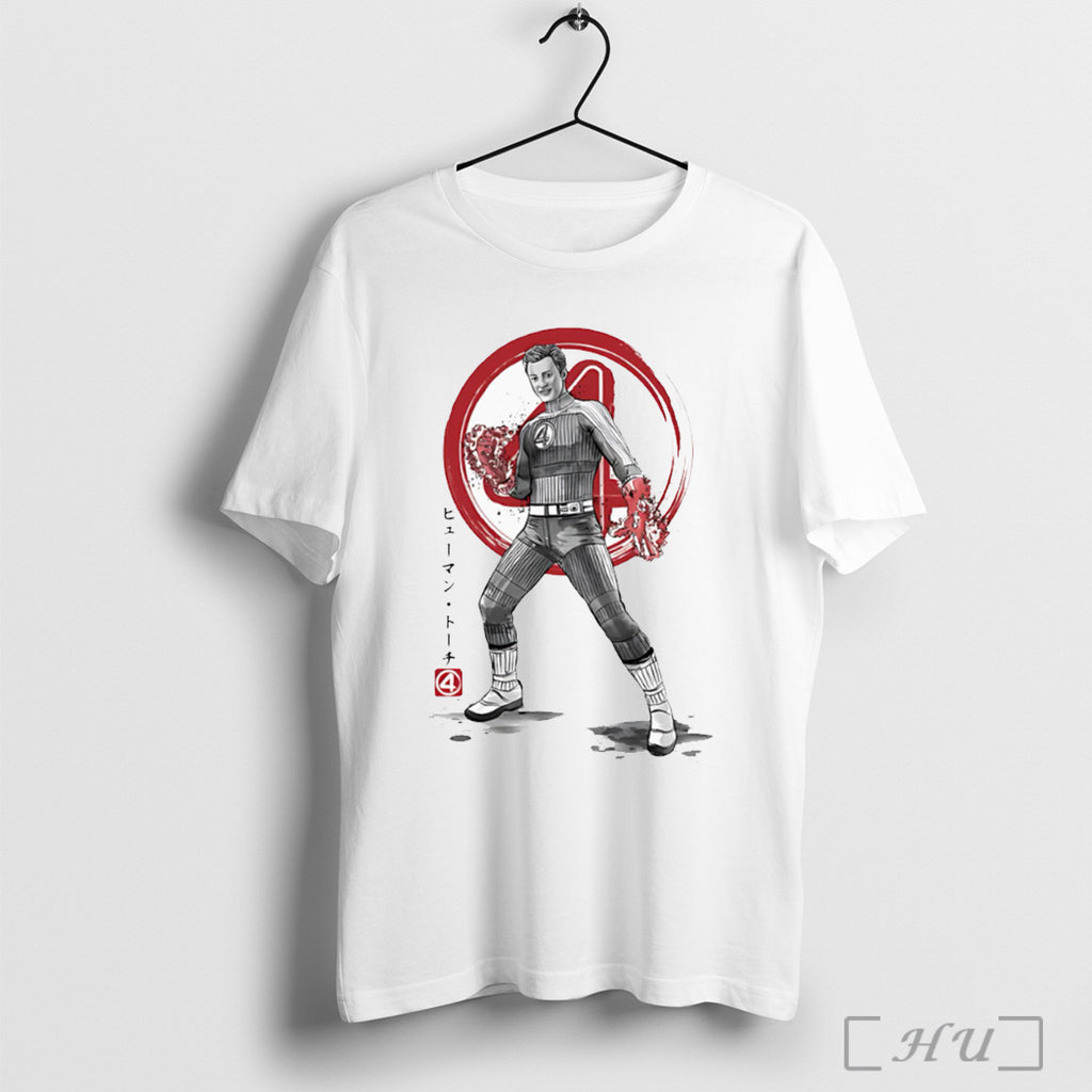 Human Torch Sumi E Japanese T Shirt