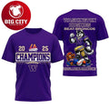 Huskies 2025 LA Bowl Champions Two Sided Shirt
