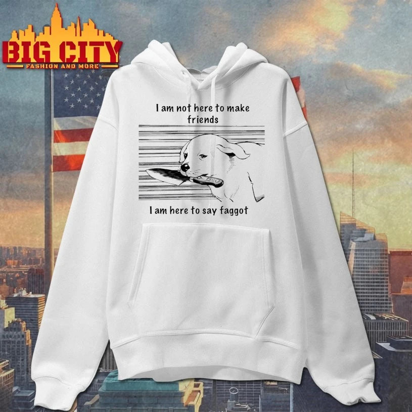 I Am Not Here To Make Friends I Am Here To Say Faggot shirt