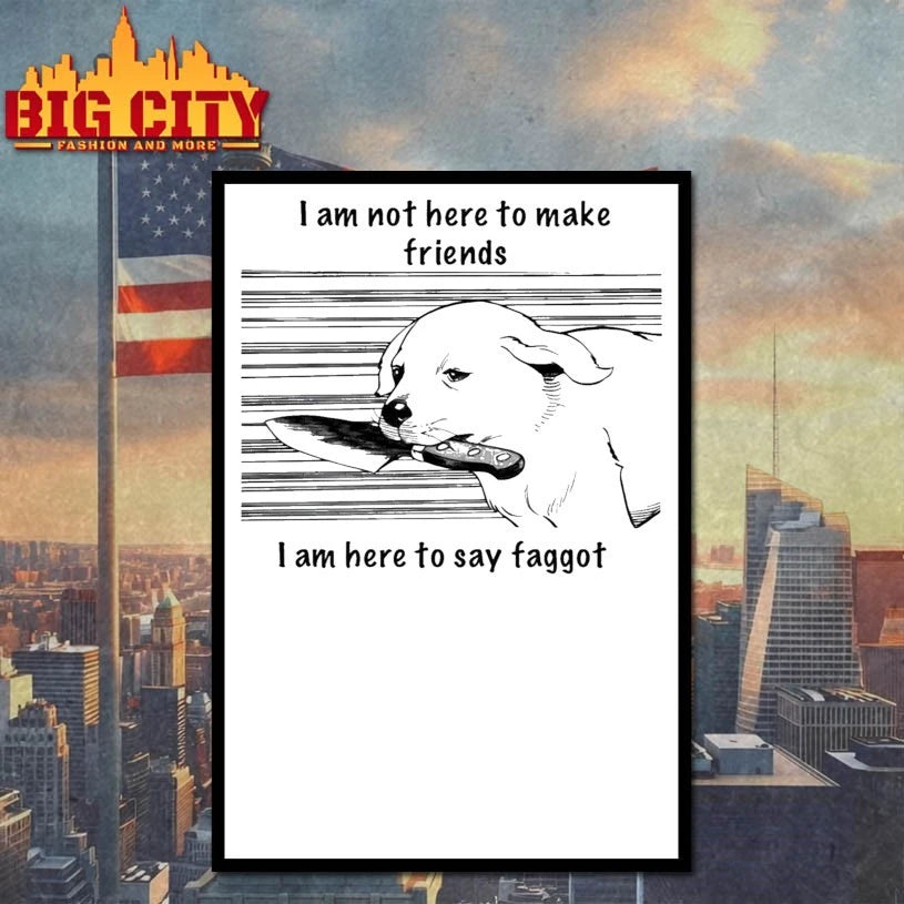 I Am Not Here To Make Friends I Am Here To Say Faggot shirt