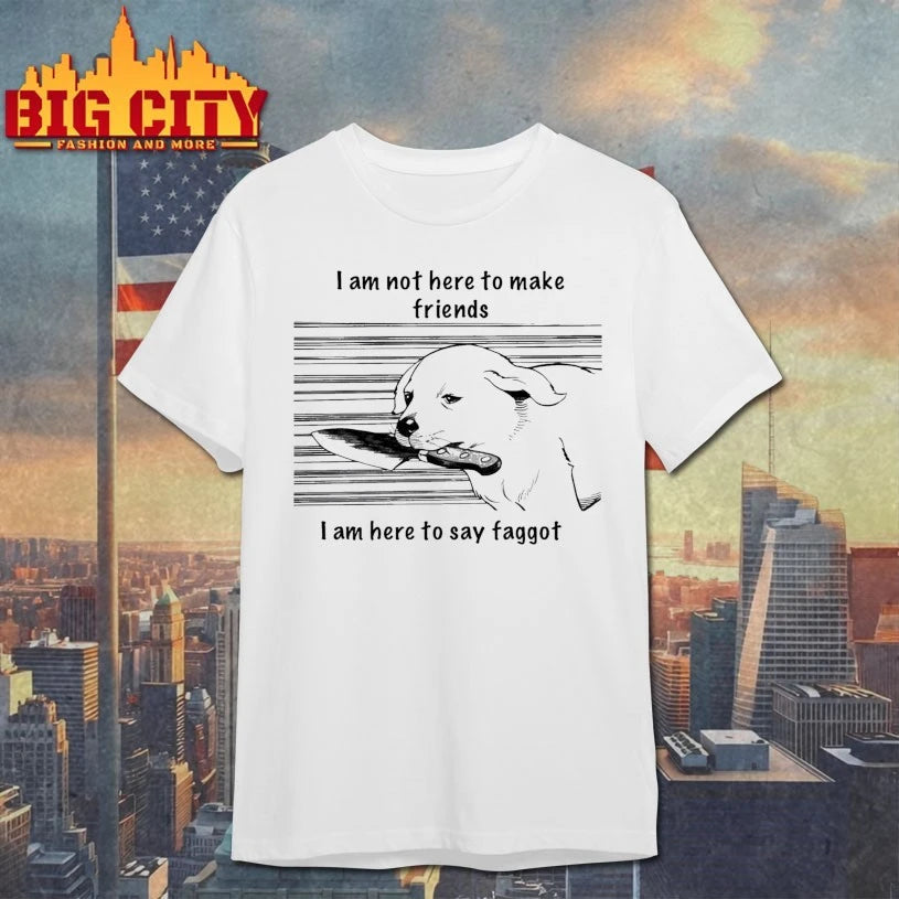 I Am Not Here To Make Friends I Am Here To Say Faggot shirt