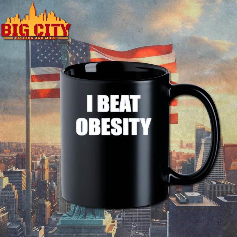 I Beat Obesity Text Shirt