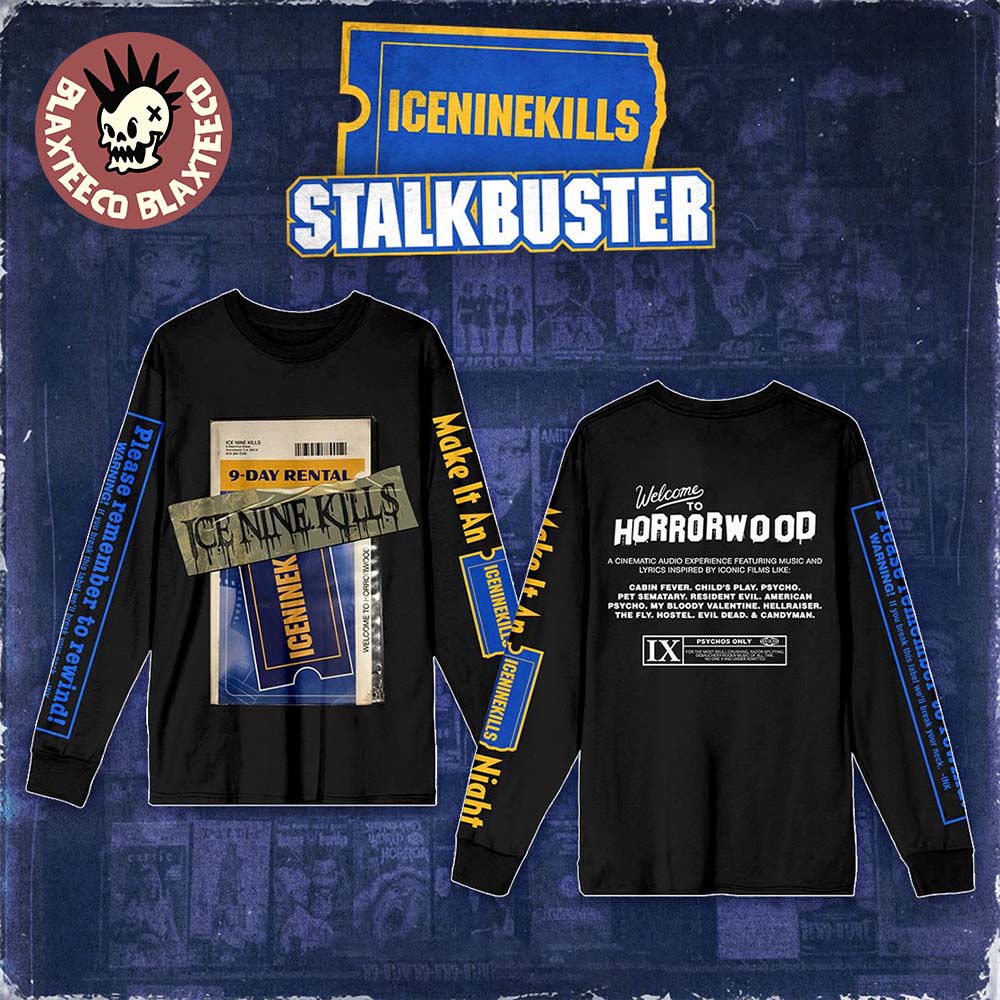 Ice Nine Kills Stalk Buster Night Mare On The Ninth 9 Day Rental Long Sleeve Tee