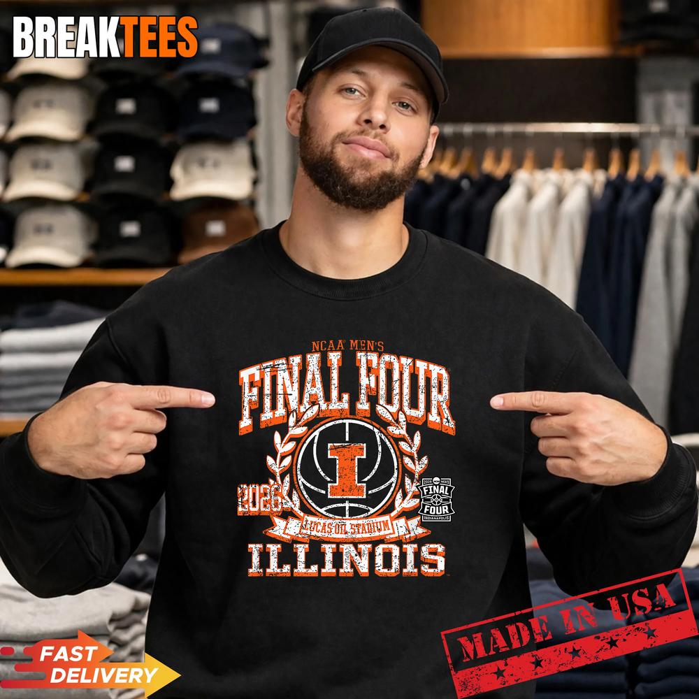 Illinois Illini Final Four 2026 Men’s Basketball Vintage T-Shirt – Premium Fan Gear