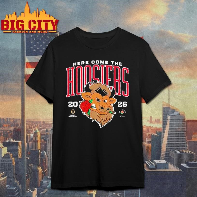 Indiana Here Come The Hoosiers 2026 Rose Bowl Game Shirt
