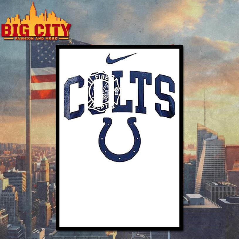 Indianapolis Colts Fdny Fire Department 160th Anniversary Courage And Service Logo Shirt