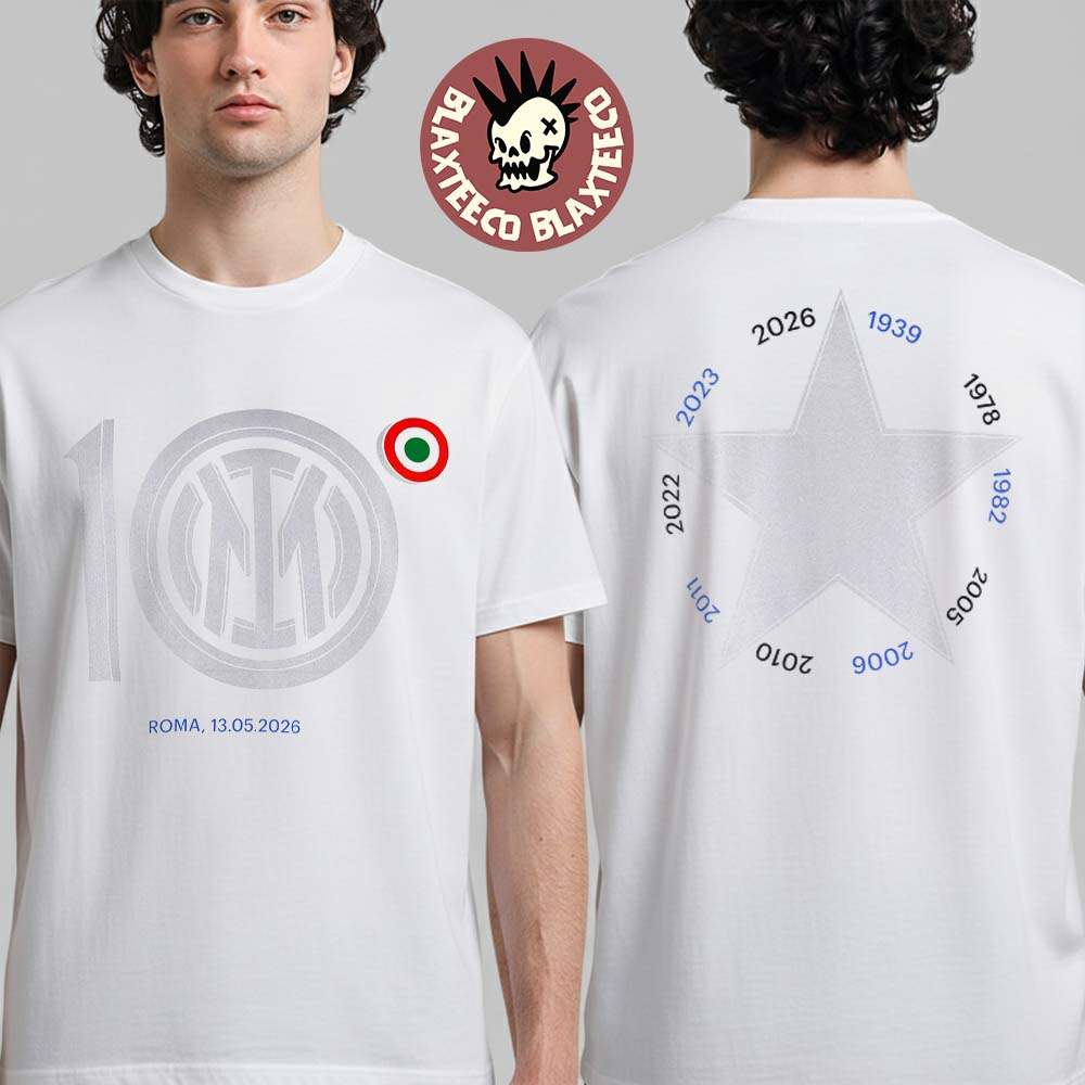 Inter Milan 2026 Copa Italia Champions Roma May 13 10 Times Winners T-Shirt