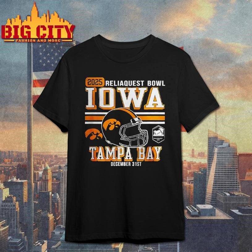 Iowa Hawkeyes Football Reliaquest Bowl 2025 Tampa Bay December 31st Shirt
