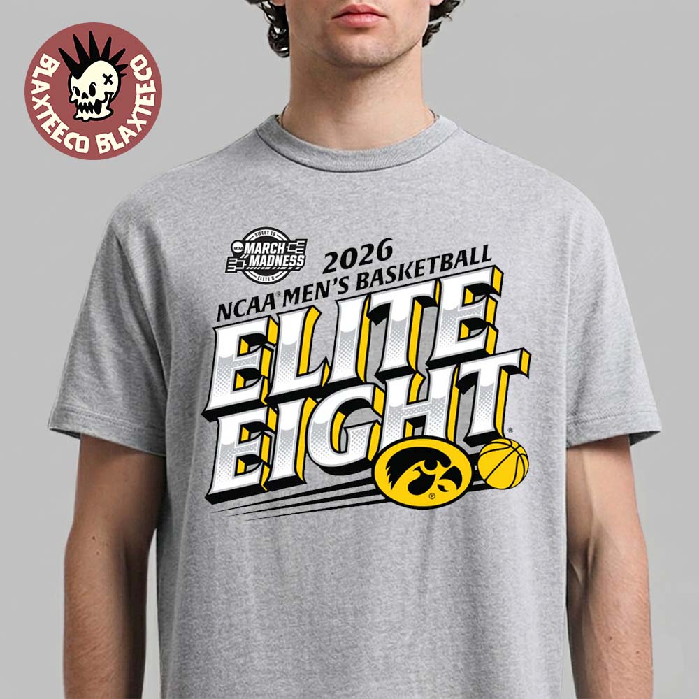 Iowa Hawkeyes Men’s Basketball 2026 NCAA March Madness Elite 8 T-Shirt