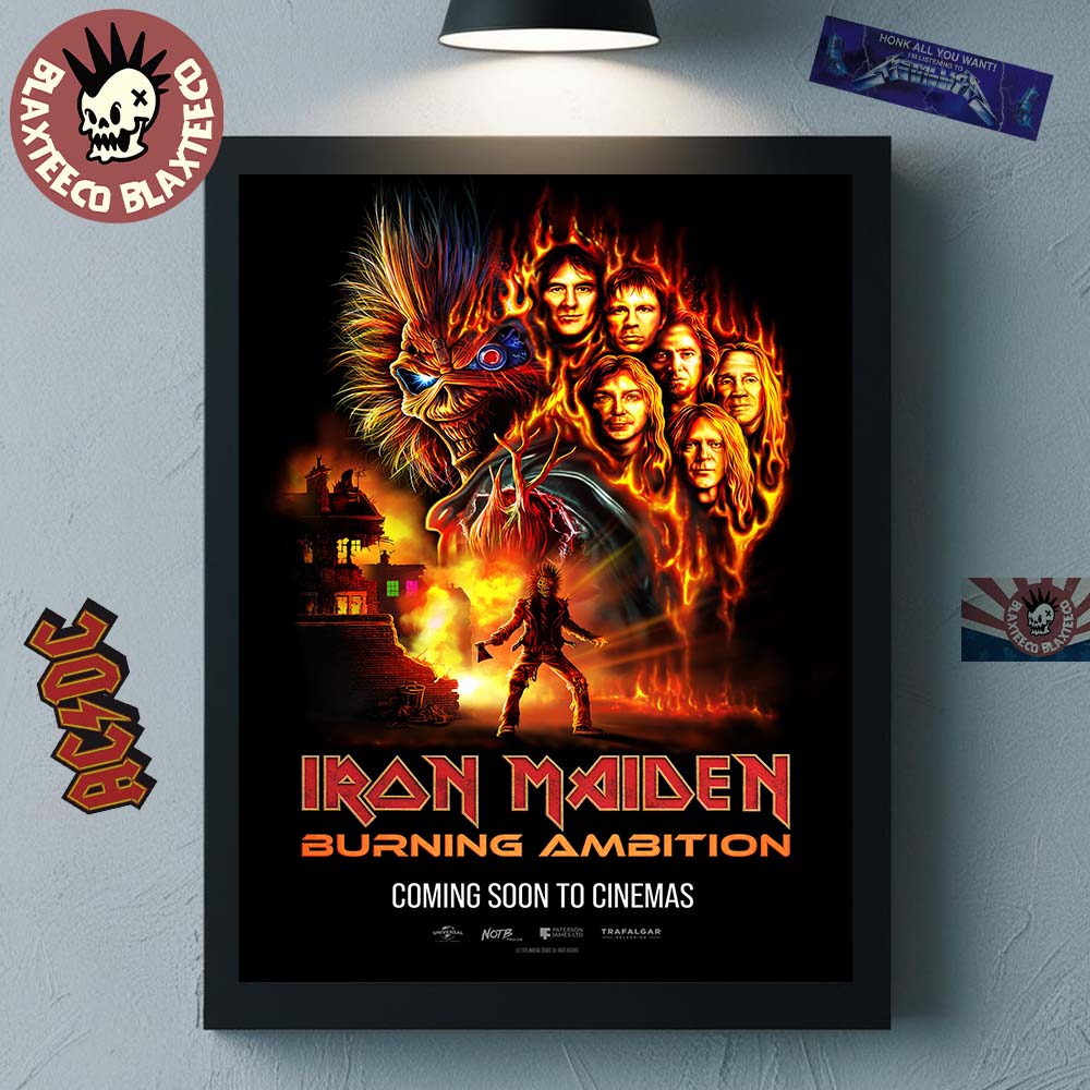 Iron Maiden Burning Ambition Movie Poster Canvas For Home Decor