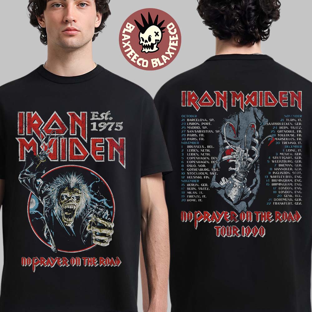 Iron Maiden IM50 Anniversary Collection No Prayer On The Road Tour 1990 T-Shirt