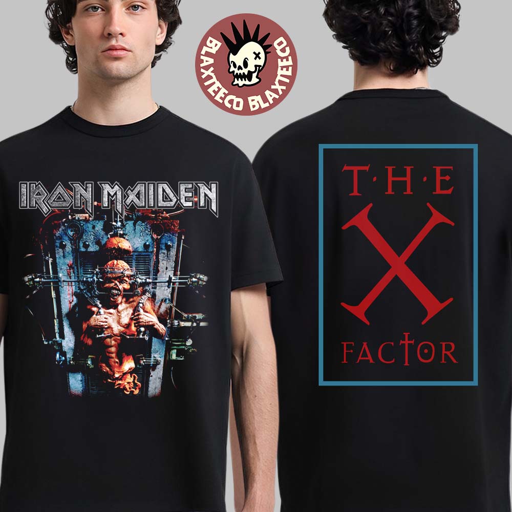 Iron Maiden The X Factor 30th Anniversary Album Cover Art Two Sided T-Shirt