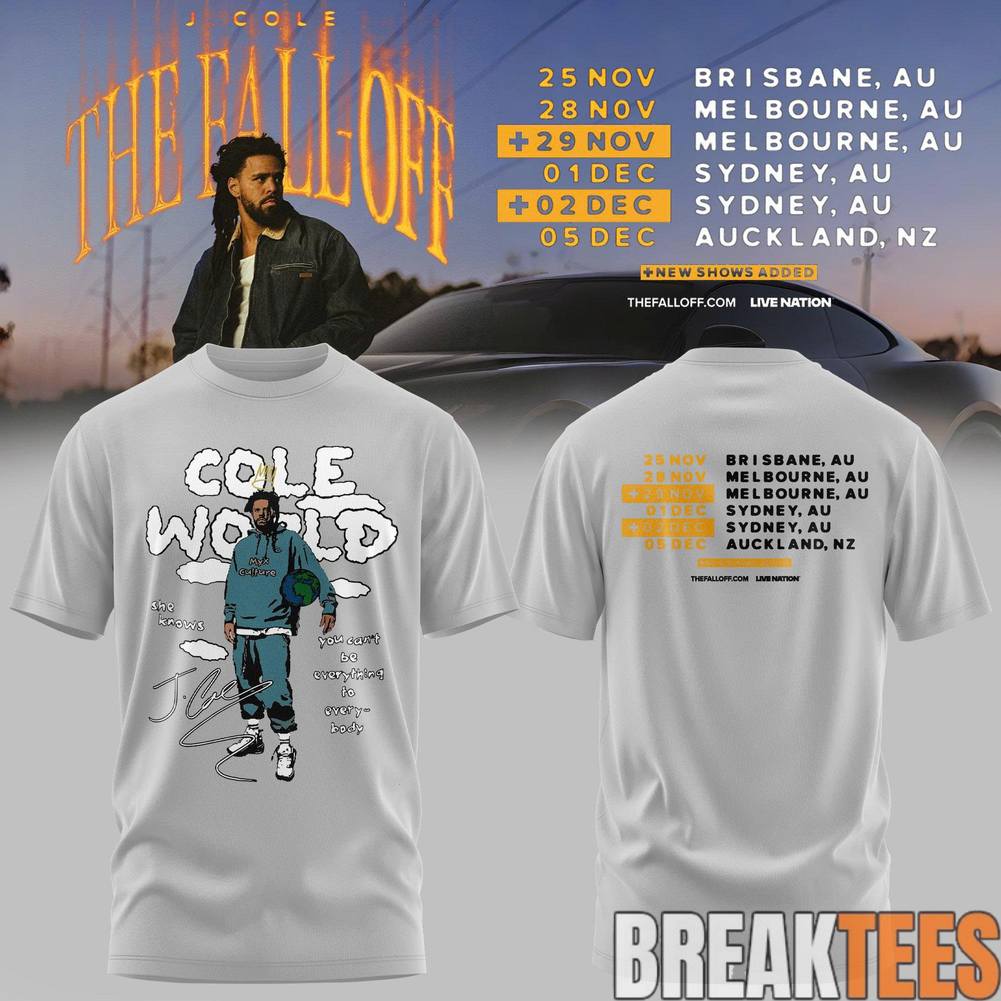 J. Cole The Fall-Off World Tour 2026 Shirt