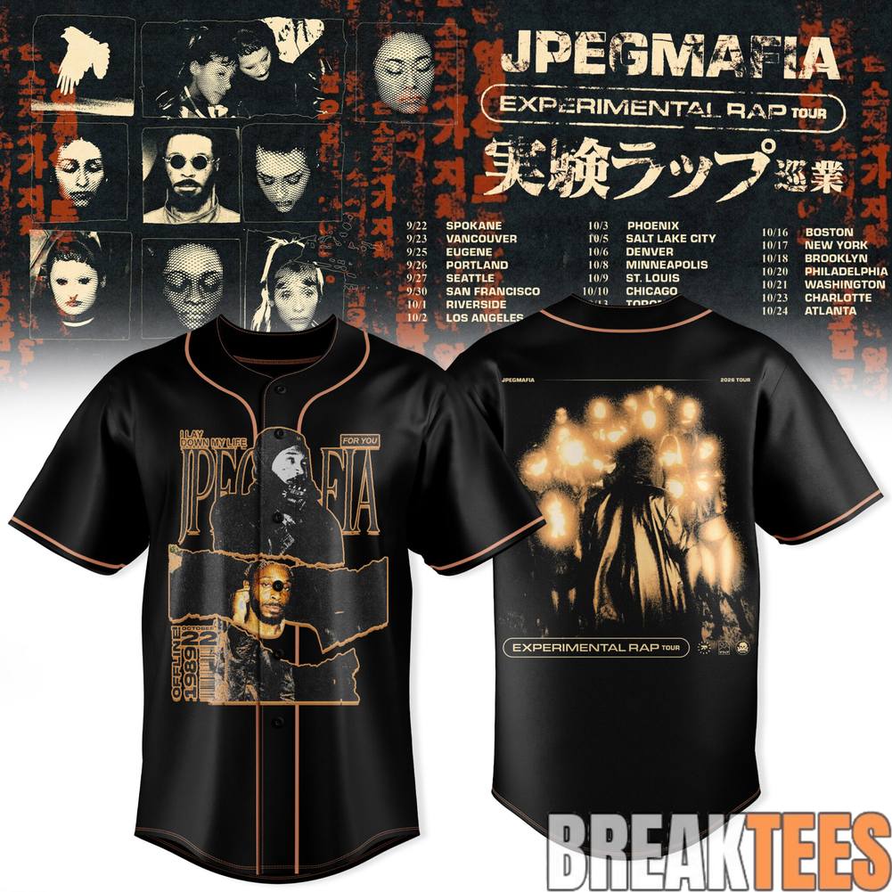 JPEGMAFIA Experimental Rap Tour 2026 Jersey