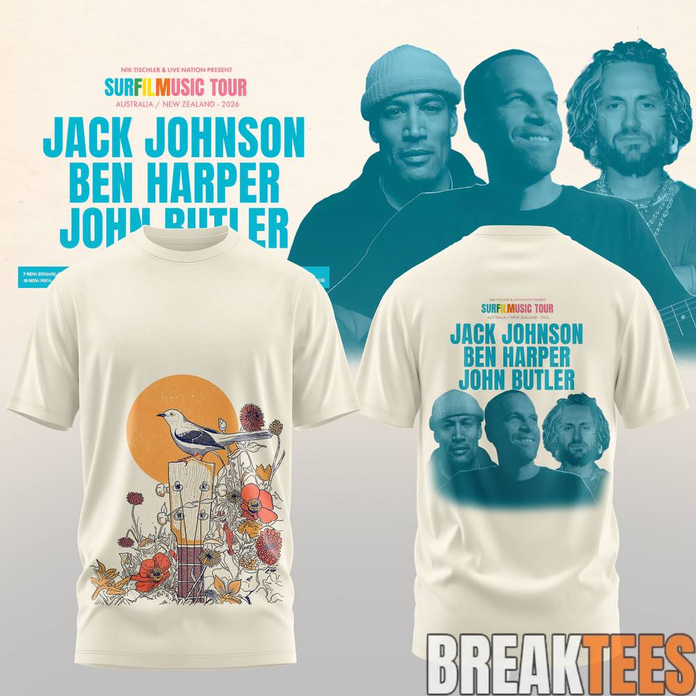 Jack Johnson SURFILMUSIC Tour 2026 Shirt