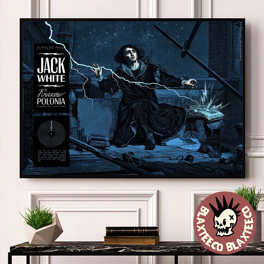 Jack White Krakow Poland 2026 Event Poster For Show At Klub Studio On 2 June 2026 Polish Renaissance Art Decor Poster Canvas