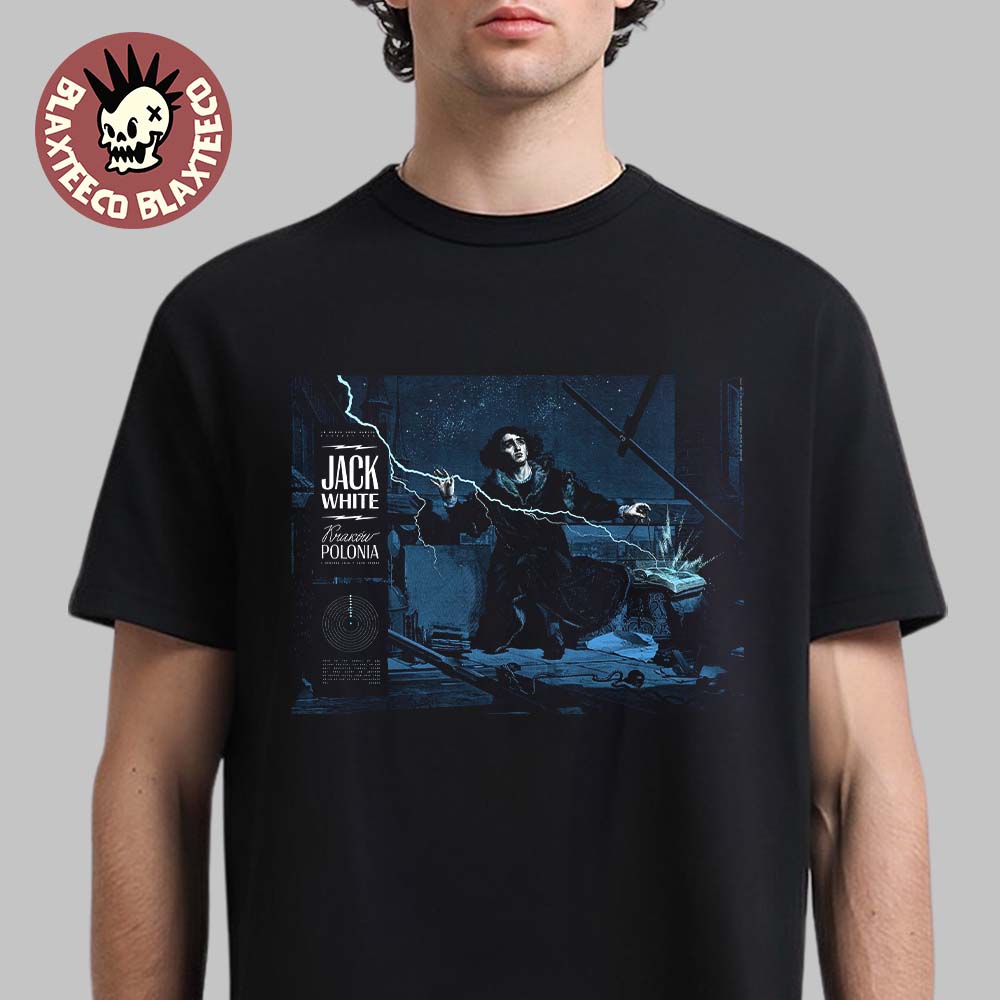 Jack White Krakow Poland 2026 Event Poster For Show At Klub Studio On 2 June 2026 Polish Renaissance Art T-Shirt
