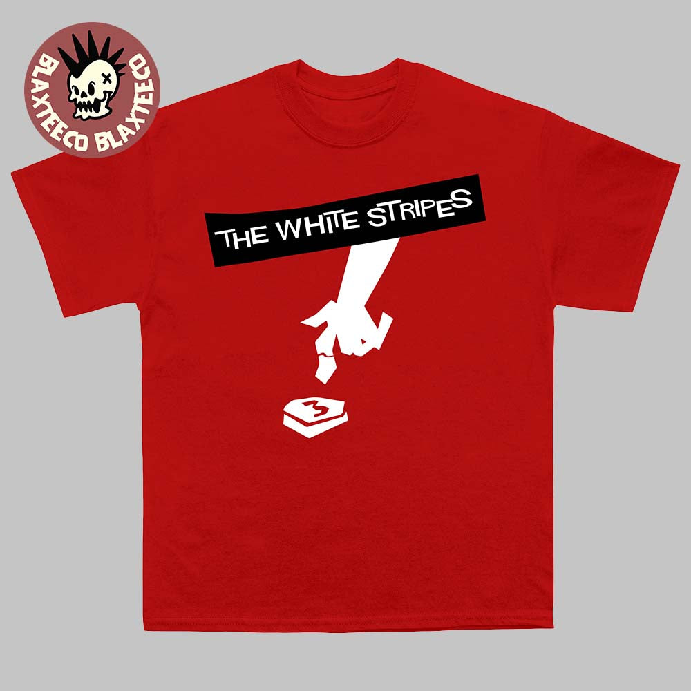 Jack White The White Stripes Collection Induction Into The Rock And Roll Hall Of Fame Hardest Button to Button T-Shirt