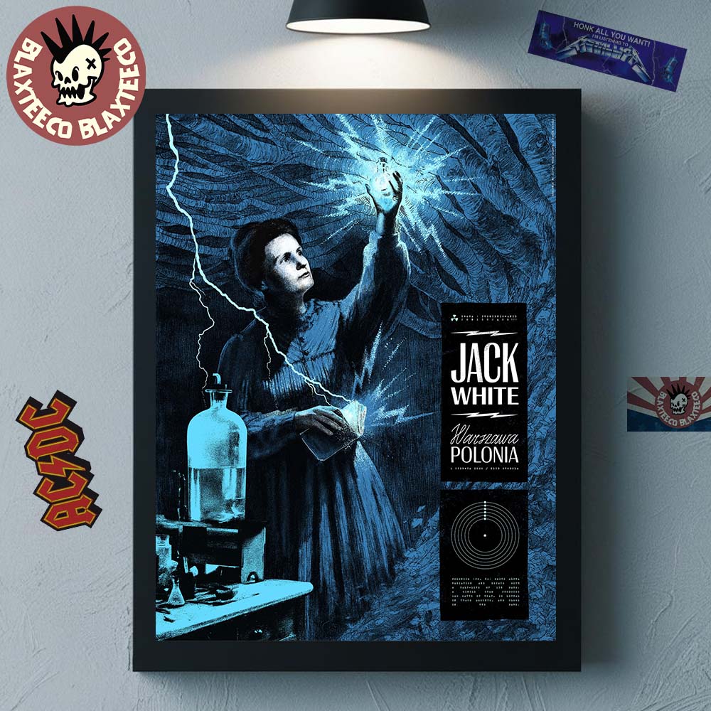 Jack White Warsaw Poland 2026 Event Poster For Show At Klub Stodola On 1 June 2026 Marie Curie Art Home Decor Poster Canvas