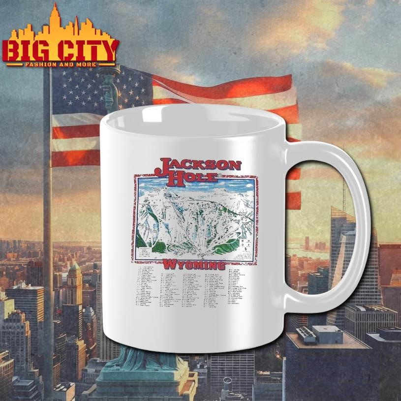 Jackson Hole Wyoming Trail Map Logo Shirt