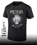 Jackson king of pop halftone glove T-shirt