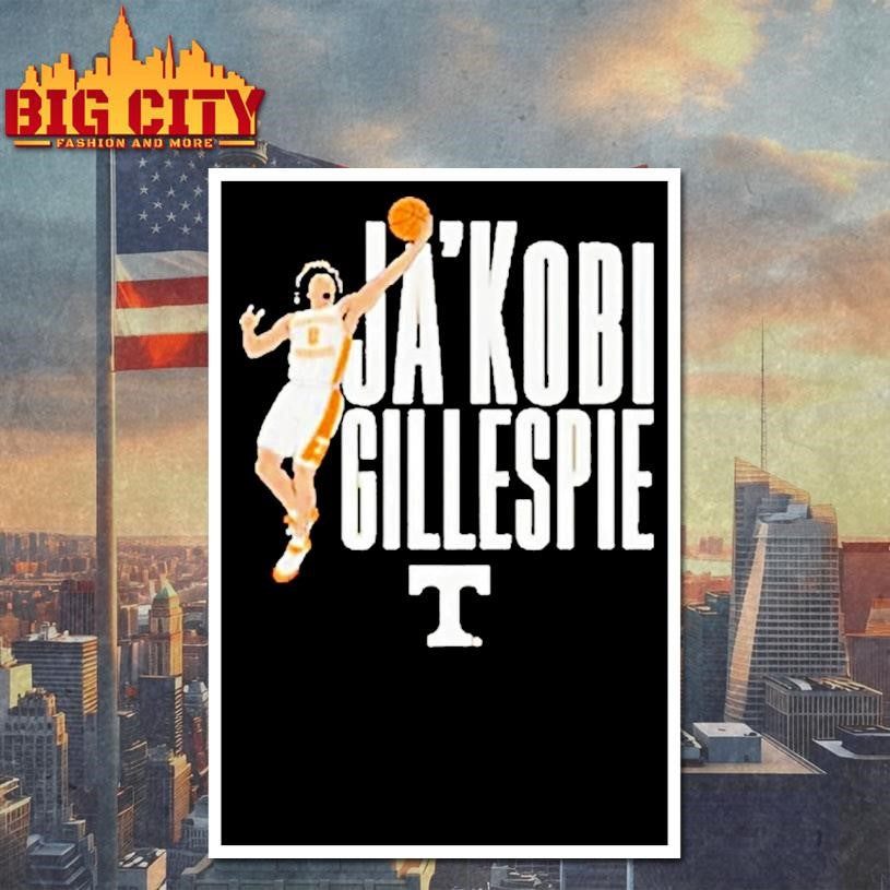 Jakobi Gillespie Pose Tennessee Volunteers Basketball Name And Logo Shirt