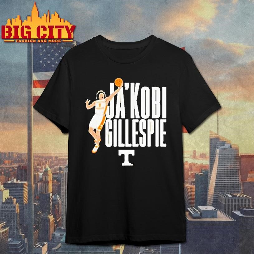 Jakobi Gillespie Pose Tennessee Volunteers Basketball Name And Logo Shirt
