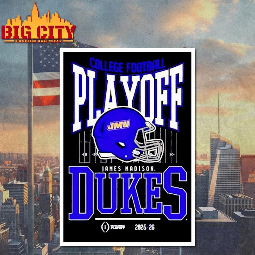 James Madison Dukes 2025-2026 College Football Playoff Bound helmet Shirt