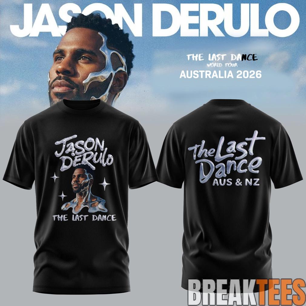 Jason Derulo The Last Dance World Tour 2026 AUS & NZ Black T-Shirt