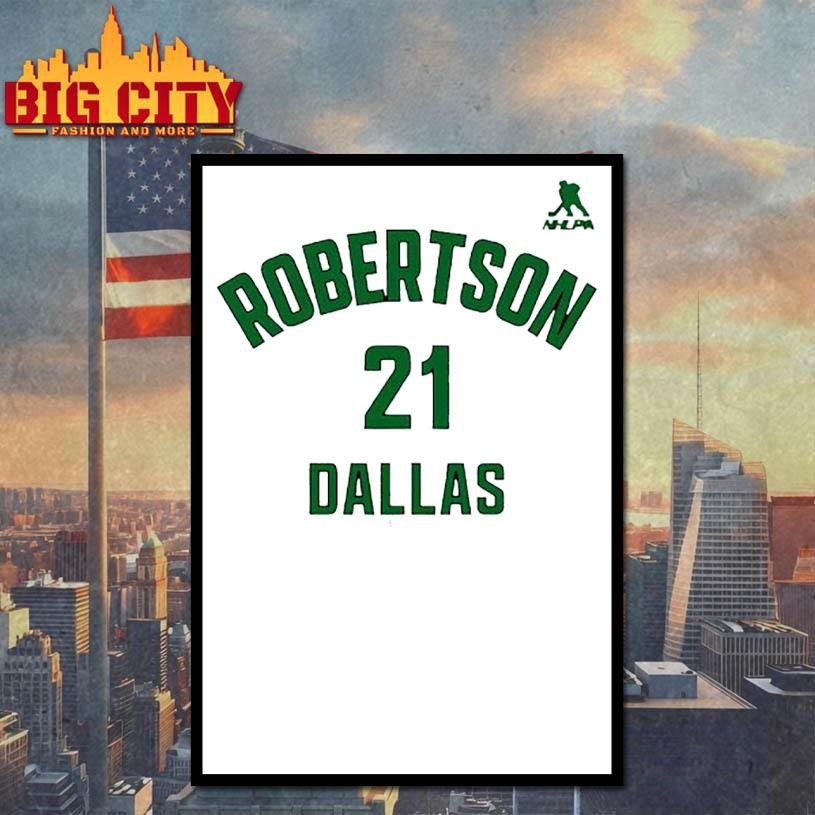 Jason Robertson #21 Dallas Name &amp; Number Shirt