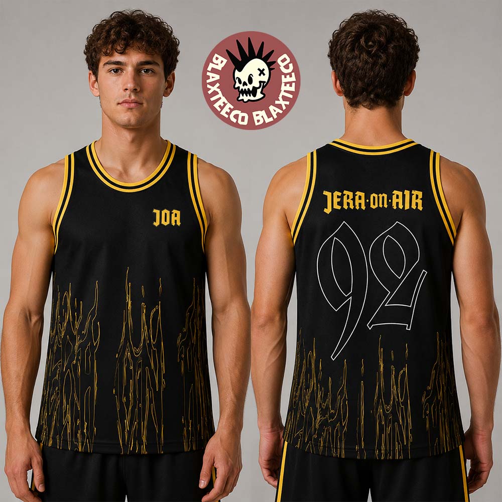 Jera On Air 2026 Festival Merch In Ysselsteyn Netherlands On June 25 26 27 2026 92 Black And Yellow Basketball Jersey