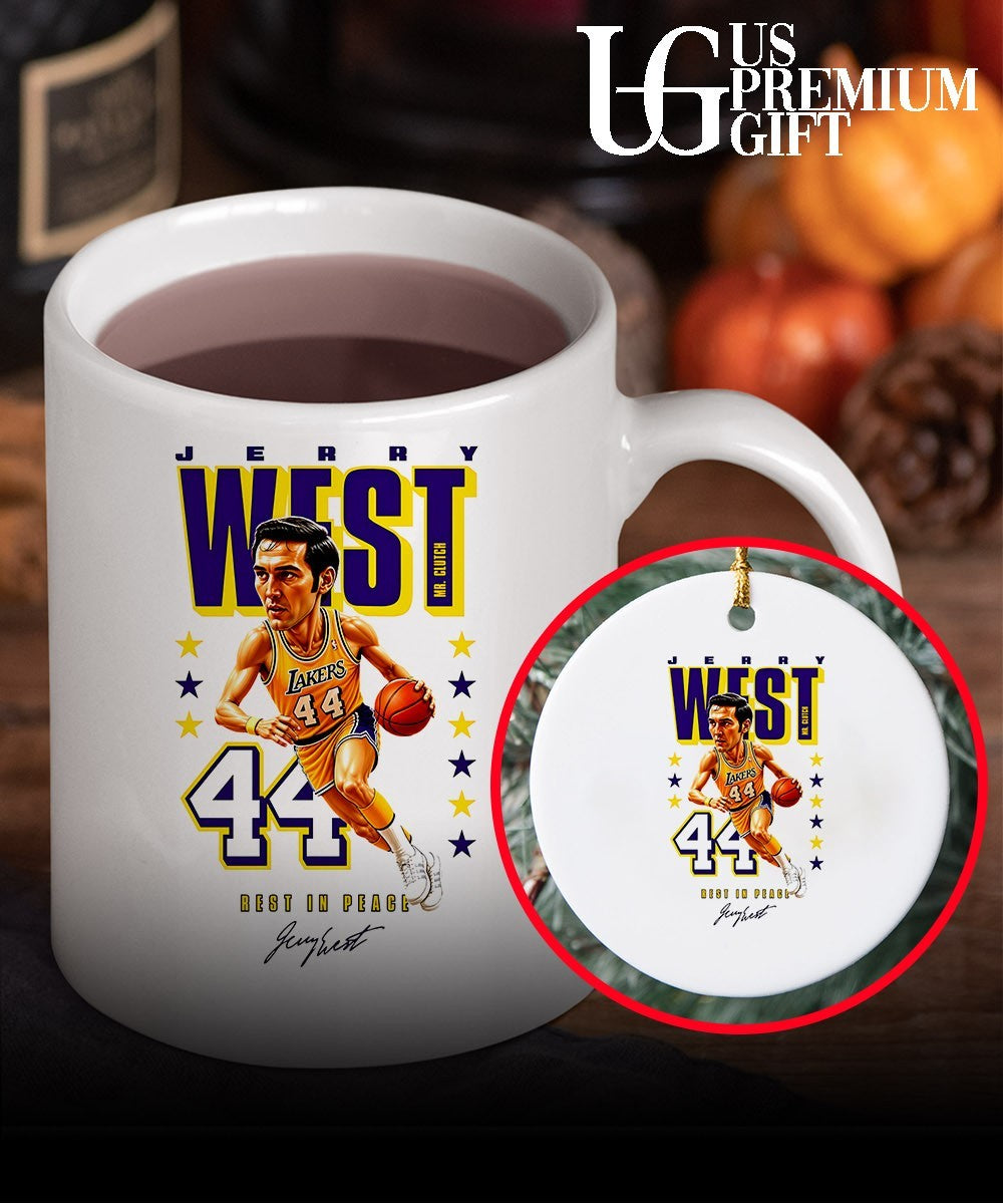 Jerry West Mr. Clutch Legend Los Angeles Lakers basketball caricature signature shirt