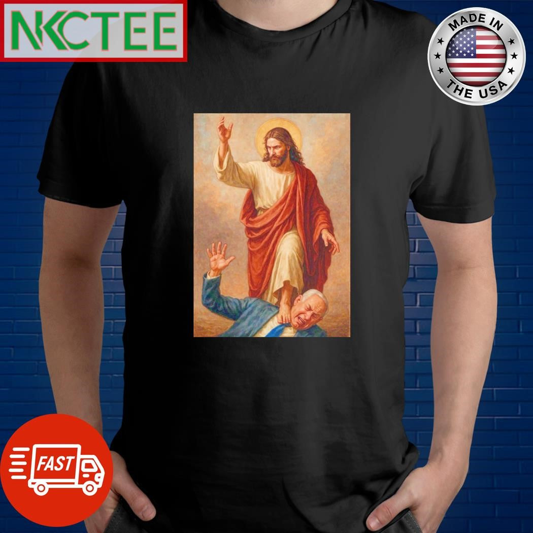 Jesus kick Benjamin Netanyahu shirt