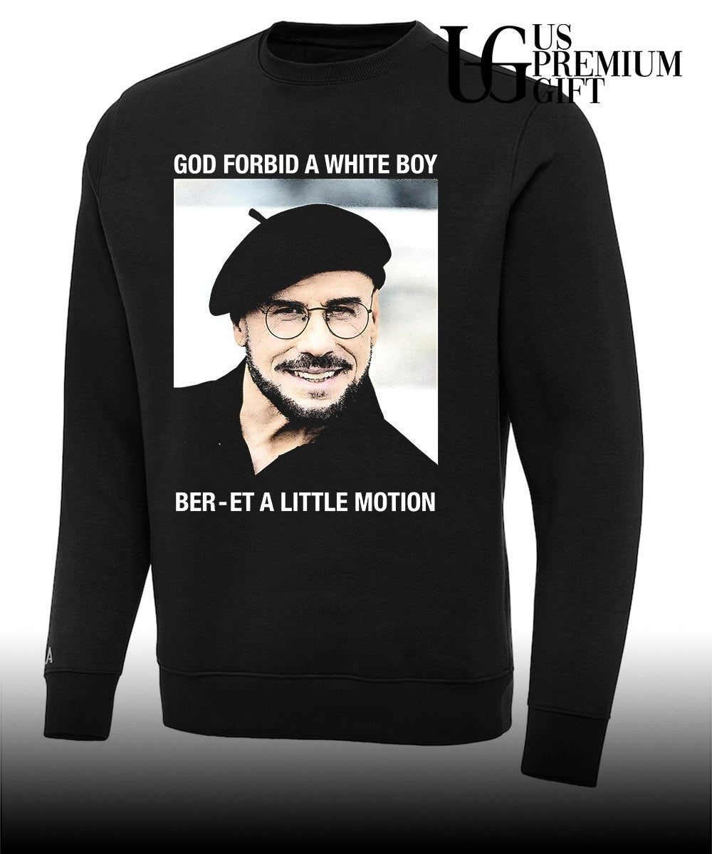 John Travolta god forbid a white boy Ber-et a little motion shirt