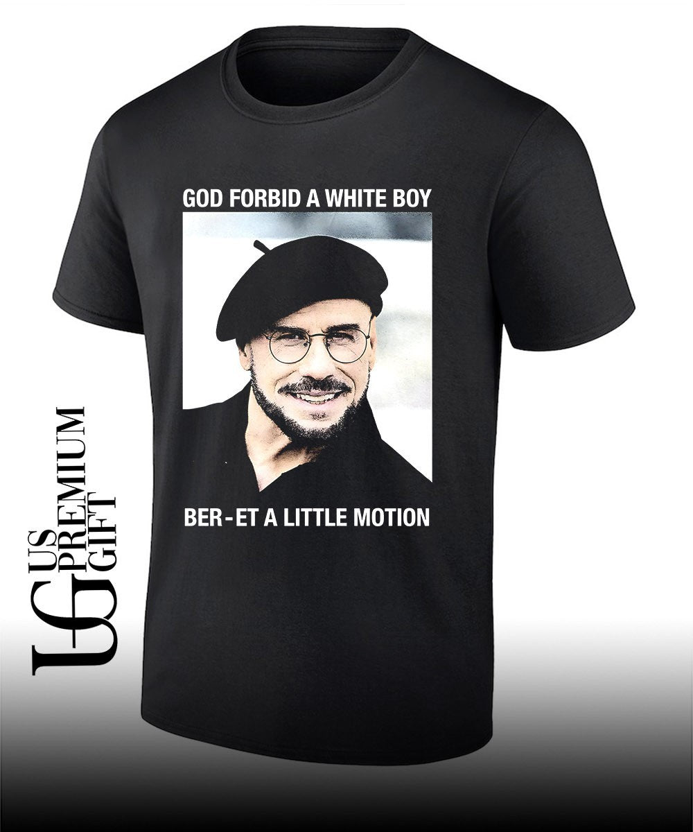 John Travolta god forbid a white boy Ber-et a little motion shirt