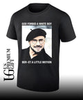 John Travolta god forbid a white boy Ber-et a little motion shirt