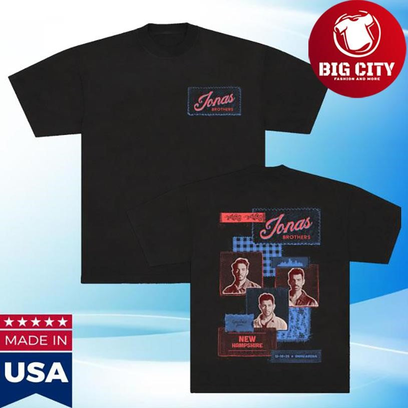 Jonas Brothers Greetings From Your Hometown Manchester Nh Two Sided Shirt