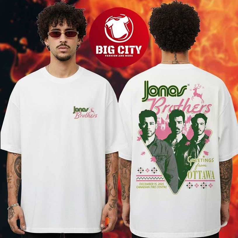 Jonas Brothers Greetings From Your Hometown Ottawa ON Two Sided Shirt
