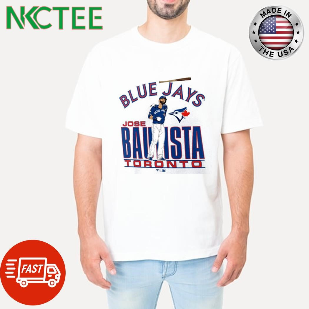 Jose Bautista Toronto Blue Jays Cooperstown batting fly shirt