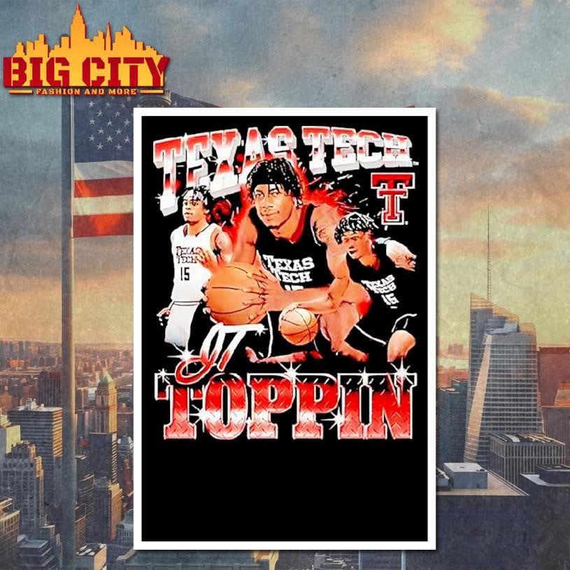 Jt Toppin Texas Tech Red Raiders Basketball 90s Shirt
