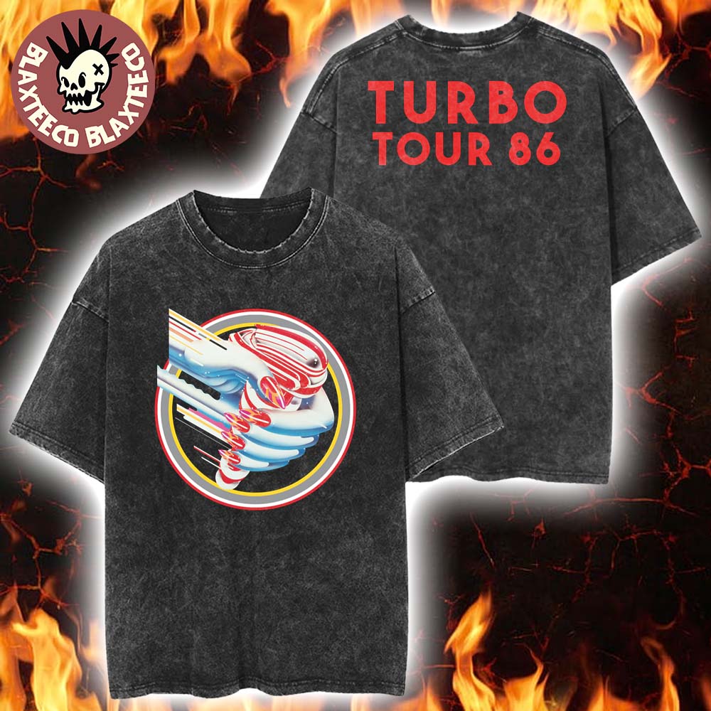 Judas Priest Celebrate 40 Years Of Turbo Tour 86 Vintage Washed Tee