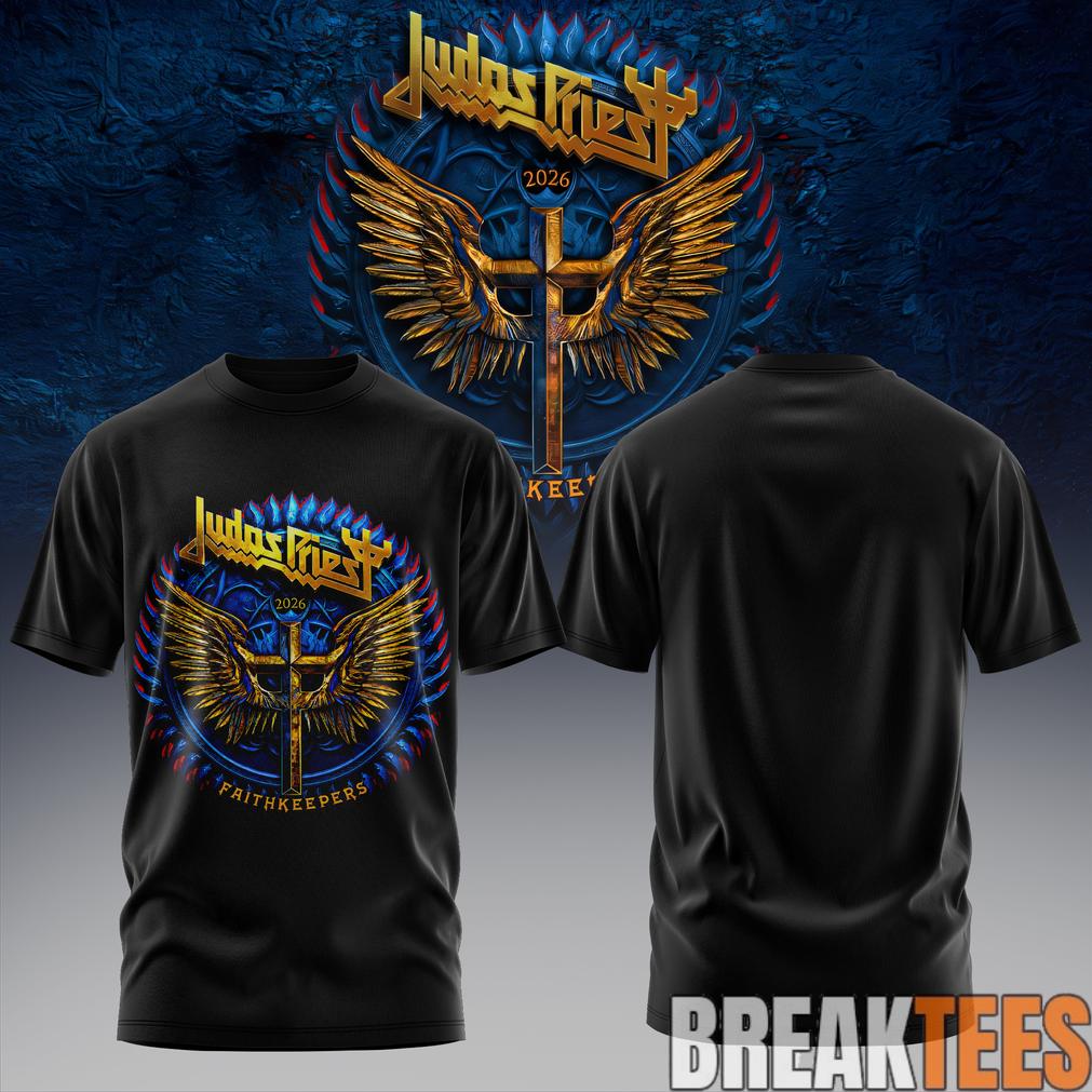 Judas Priest Faithkeepers 2026 Tour Wings Black Edition T-Shirt