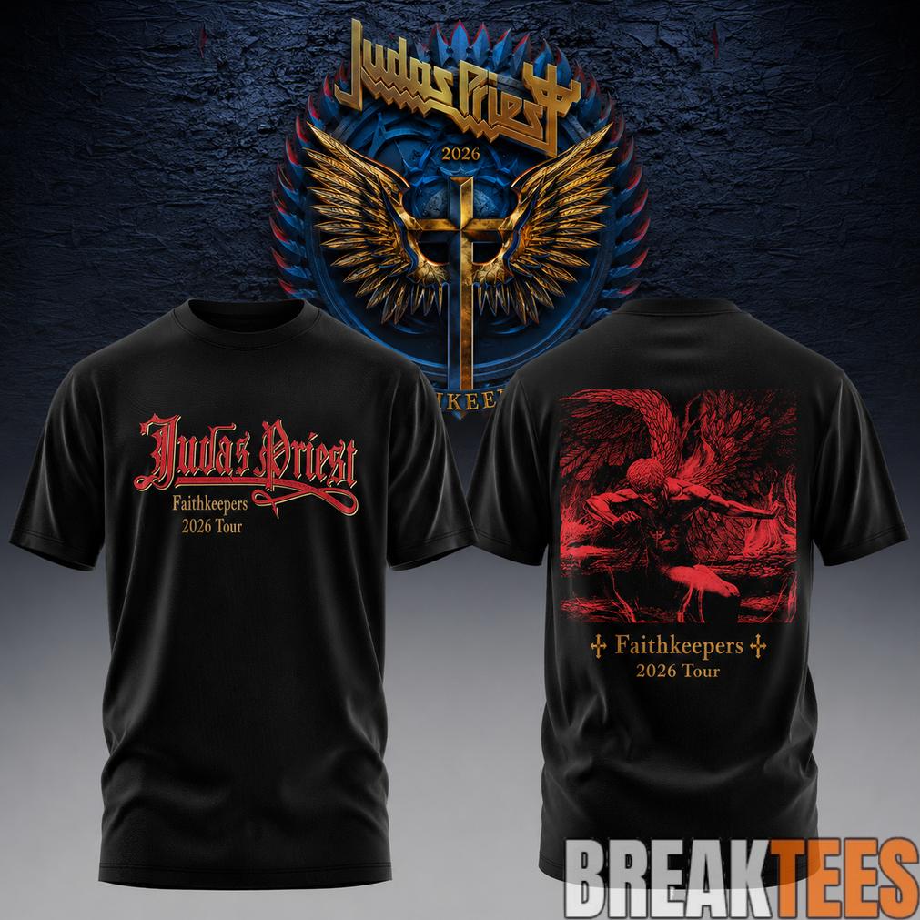 Judas Priest Faithkeepers 2026 Tour Wings Black Edition 3D Shirt