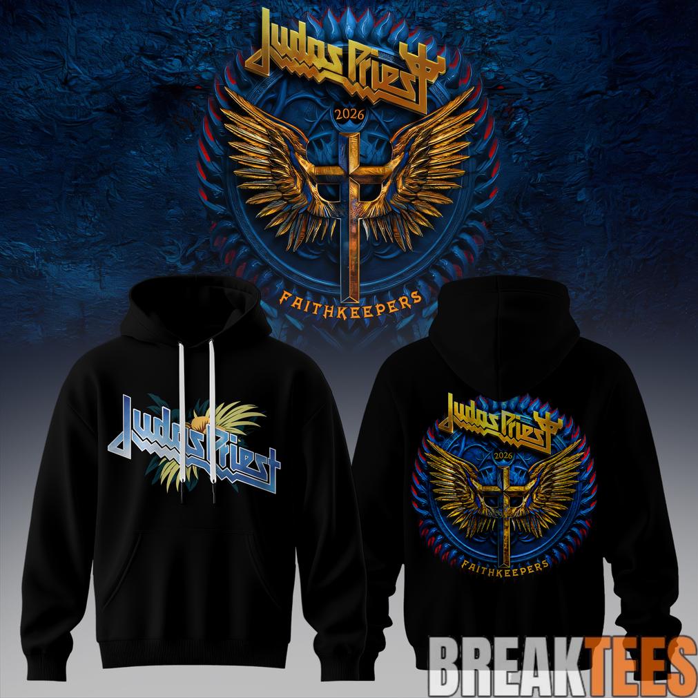 Judas Priest Faithkeepers 2026 Tour Wings Black Edition Hoodie